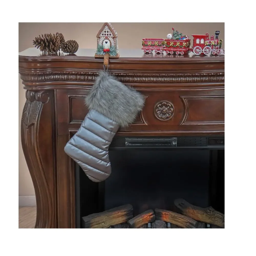 NWOT National Tree Company Furr Stocking, Grey